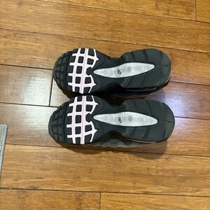 Nike Women's Black Sneakers with Pink Accents